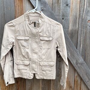 Justice Kids Beige Utility Jacket